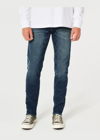 Темно-синие демисезонные джинсы skinny hc9664m Hollister