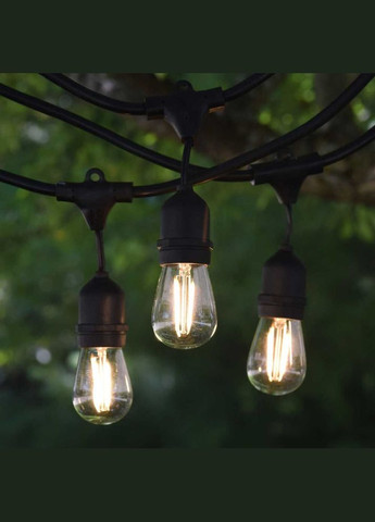 Уличная гирлянда с ретро лампами LED Edison 15шт 220V 10 метров с переходником SunLamp (304610425)