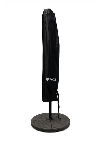 Садовый зонт регулируемый 3 м с наклоном Чёрный + чехол WCG (346528746)