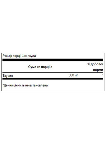 Taurine 500mg - 100caps Swanson (369396368)