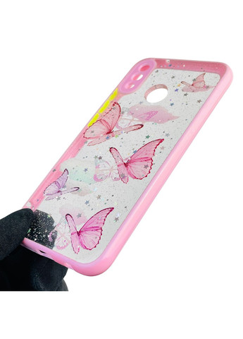 Чехол для P20 Lite с блёстками с бабочками на хуавей п20 лайт розовый Huawei (366390070)