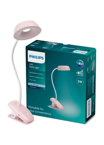 Настільна лампа Donutclip Pink (929003179607) Philips (306745805)