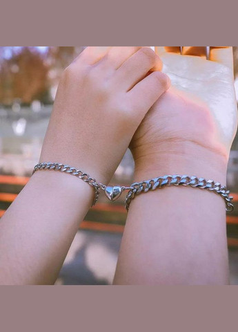 Парные браслеты неразлучники для влюбленных с магнитом Сердце No Brand (323652791)