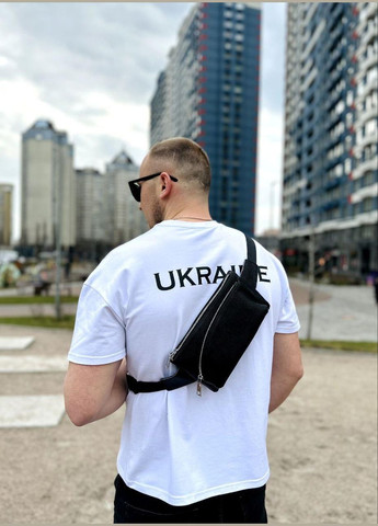 Топ! Поясная сумка-бананка мужская кожаная черная TD-54928 Tiding Bag (359380729)