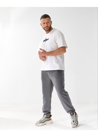 Чоловiчi спортивнi штани з флiсу сiрого кольору 34959 Fashion (362447217)