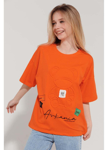 Оранжевая демисезонная футболка Dinomin