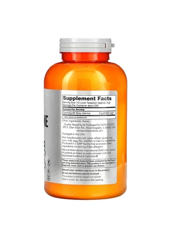 Бета-аланин Beta-Alanine Sports 500 г Now Foods (377203951)
