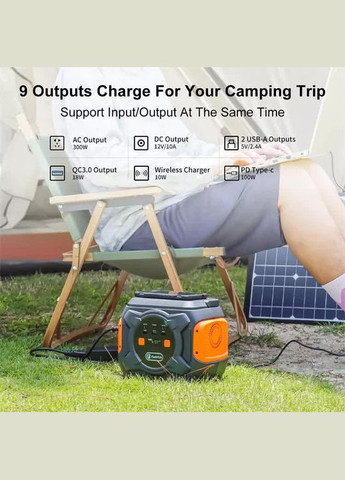 Портативная зарядная станция А301 320 W 8000 mAh Wireless Portable Power Station Black VHG (361111352)