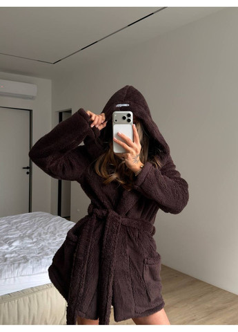 Коричнева всесезон піжама з двосторонньої махри (комплект 2-ка) — заміри в описі сорочка + брюки GD/GL Модний простір