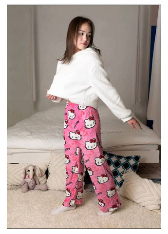 Розовая всесезон пижамные брюки женские размер 2xl (10167) Hello Kitty