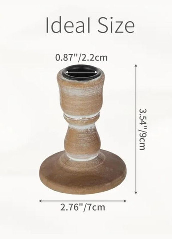 Деревянный подсвечник rustic под классическую свечу декор в натуральном стиле No Brand (346591206)