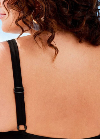 Черно-белый стильный сплошной купальник для бассейна Esmara