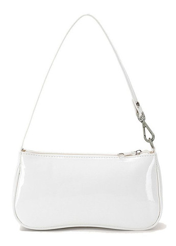 Женская сумка 8034 багет лаковая белая No Brand (303323069)