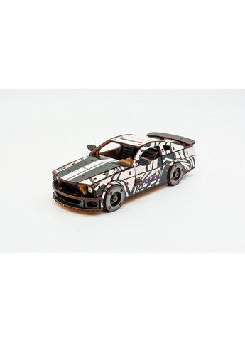 Деревянный 3D конструктор "Muscle car GT" Puz-00639, 162 детали, белый No Brand (330607543)