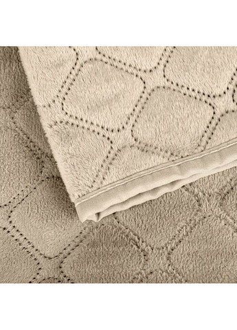 Двуспальное велюровое покрывало 180*240 см гипоаллергенное Бежевое (24310180240) ТЕП (364503597)