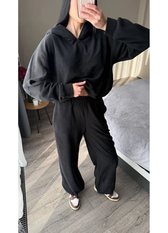 Жіночий теплий флісовий костюм із кофтою на змійці No Brand (369136079)