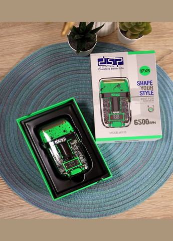 Електробритва шейвер 60125 IPX5 6500 об хв.Green DSP (332183189)