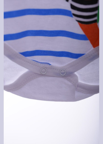 Боди с длинным рукавом для мальчика Тропик белое хлопок 68 см (41533) findik (296193163)