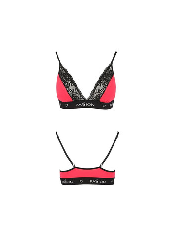 Комбінований демісезонний еластичний топ з мереживом ps001 top s, red-black Passion