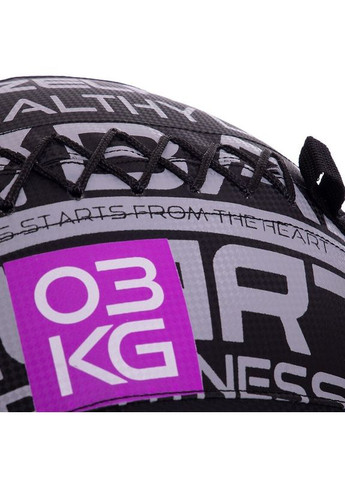 М'яч набивний медичний для кросфіту WALL BALL Чорний (вага 3 кг) FI-2637-3 Zelart (367617656)