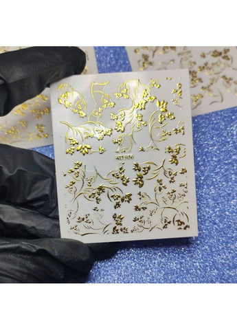 Наклейки 3д 3D, AD3004 золото No Brand (368498765)