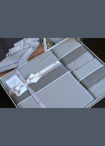 Комплект постільної білизни Deluxe Satin 200х220 Belezza Grey First Choice (318387138)