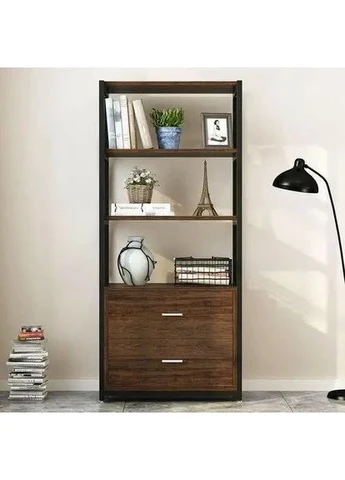 Стелаж LOFT широкий геометричний для книг і декору (NS-1906) No Brand (396504360)