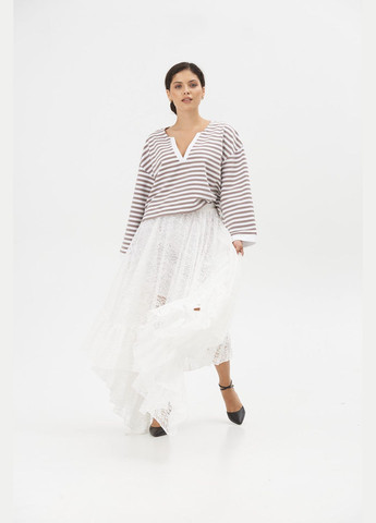 Белая однотонная юбка BRIOLLI