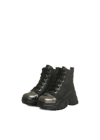 Зимові черевики чорного кольору з блискучим носком Шкіра/Овчина (21802) Vm-Villomi (285104053)