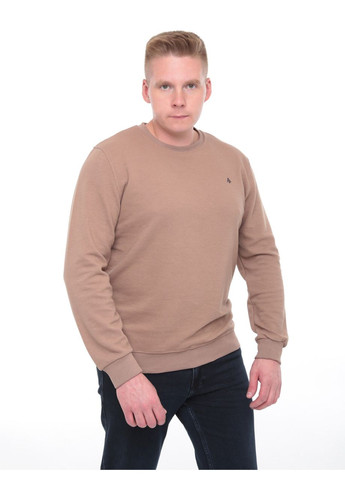 Бежевый демисезонный джемпер мужской бежевый прямой однотонный джемпер MarcoStar Пряма