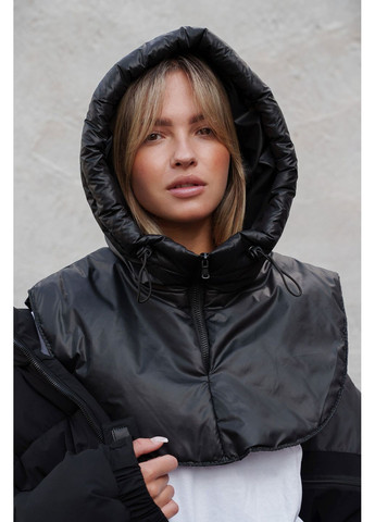 Теплая шапка-капюшон Капор Из плащевки Cora Black Woman Without (372736339)