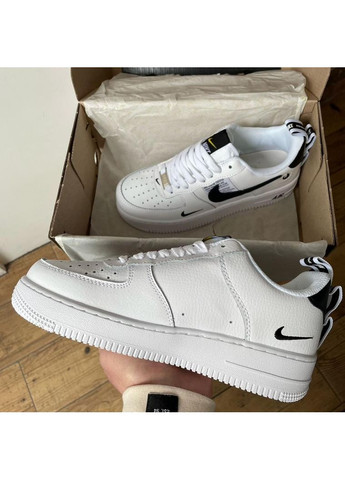 КРОССОВКИ ЖЕНСКИЕ NIKE AIR FORCE 107 LV8 ULTRA WHITE НАЙК АИР ФОРС 1 ПРЕМИУМ No Brand белые демисезоны (367172539)