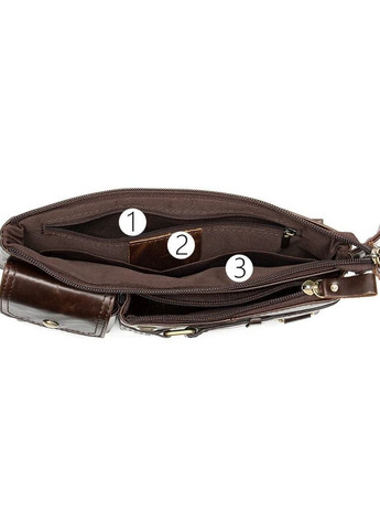 Поясна cумка чоловіча коричнева 14897 Vintage (329197703)