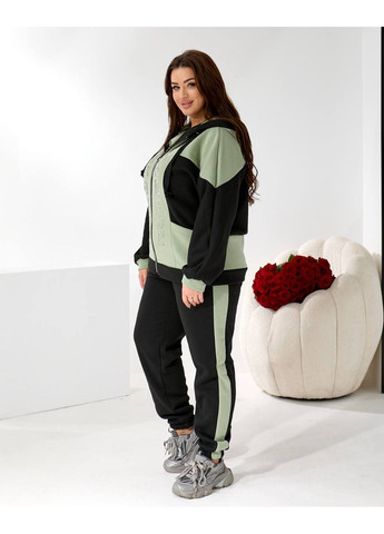 Стильний прогулянковий костюм із трьохнитки на флісі • ЗАМІРИ В ОПИСІ Vione (370986028)