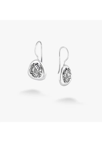 Серьги серебряные этнические Стоун Петроглифы 925 Skifska Etnika (364202832)