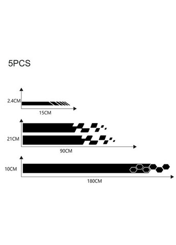 Смуги на двері капот дзеркала авто 3D TUNING STUDIO Соти 980х558х0.075мм No Brand (362500103)