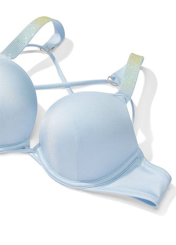 Голубой купальник bombshell adds 2 cup push-up & brazilian bottom blue раздельный Victoria's Secret