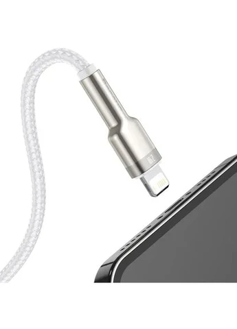 Кабель Cafule Series Metal Data Cable USB to Lightning 2.4A 2 m White (CALJK-B02) Baseus (333144140)