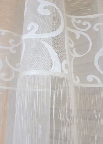 Тюль до підвіконня Дощик карниз 150см білий (21_5а) Firanka Venzel (332795298)