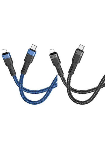 Кабель USB U110 PD Type-C to Lightning 1.2m Синій Hoco (317631349)