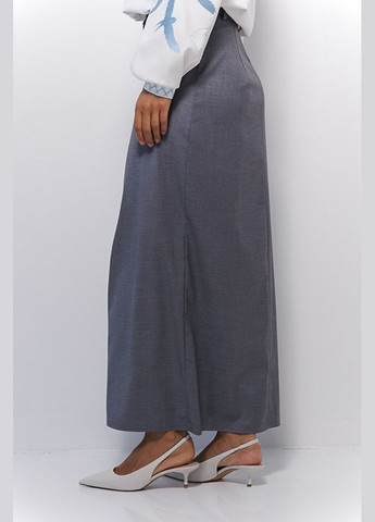 Довга спідниця у діловому стилі чорна зі шліцею спереду Arjen (302337048)