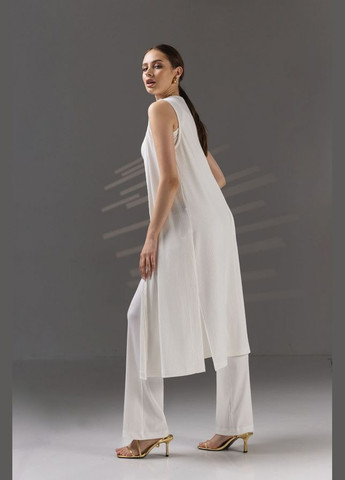 Жіночий комплект топ на бретелях і подовжений жилет (1788) Triko Bakh (334710596)