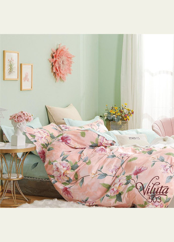Комплект постільної білизни Сімейний Сатин Twill 503 Viluta (316580179)