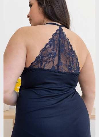 Синій демісезонний нічна сорочка мереживна нс1200 синій MiaNaGreen