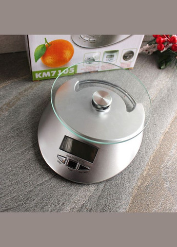 Кухонні ваги електронні плоскі на 5 кг Kamille (303209576)