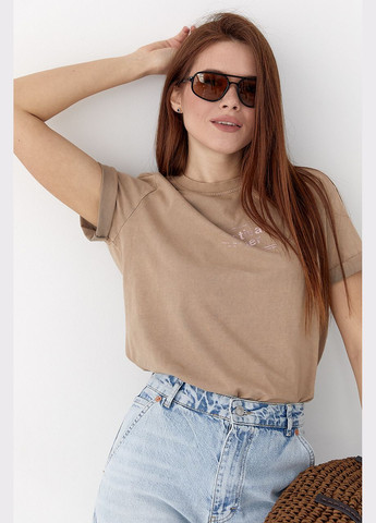 Трикотажна футболка з написами Lurex - (332199996)