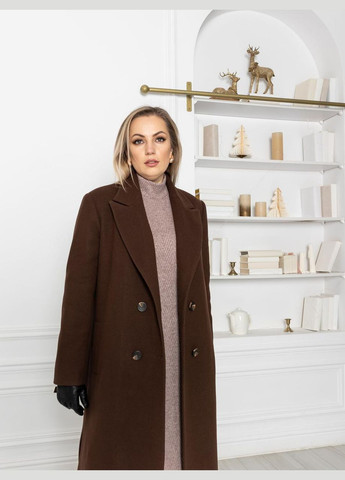 Коричневое демисезонное Пальто Алеся 48/50 шоколад 0255 Vlavi