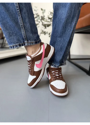 Розовые демисезонные кроссовки мужские nike sb dunk smokey mauve playful pink найк сб данк розовые No Brand