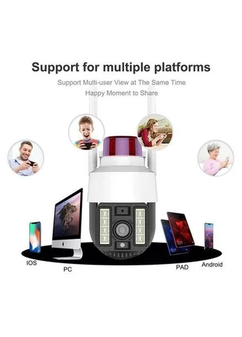 Камера видеонаблюдения PTZ уличная WiFi 4 Мп, цветное ночное видение, XPRO, 2L-A2-WiFi/ZD-SC04-4MP (45041-16973_884) V380 Pro (393138660)