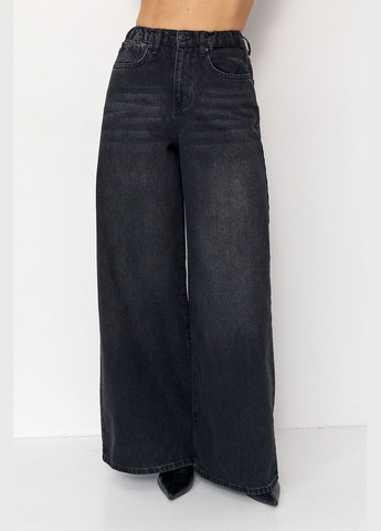 Широкі джинси з резинкою на поясі Lurex - (312383277)